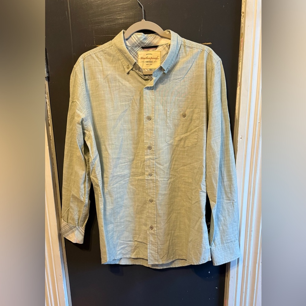 Weatherproof Men's Sage Button-Down Shirt